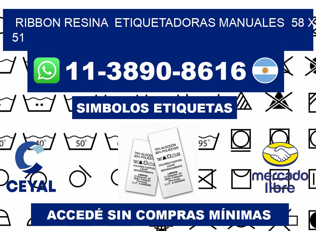 ribbon resina  Etiquetadoras Manuales  58 x 51