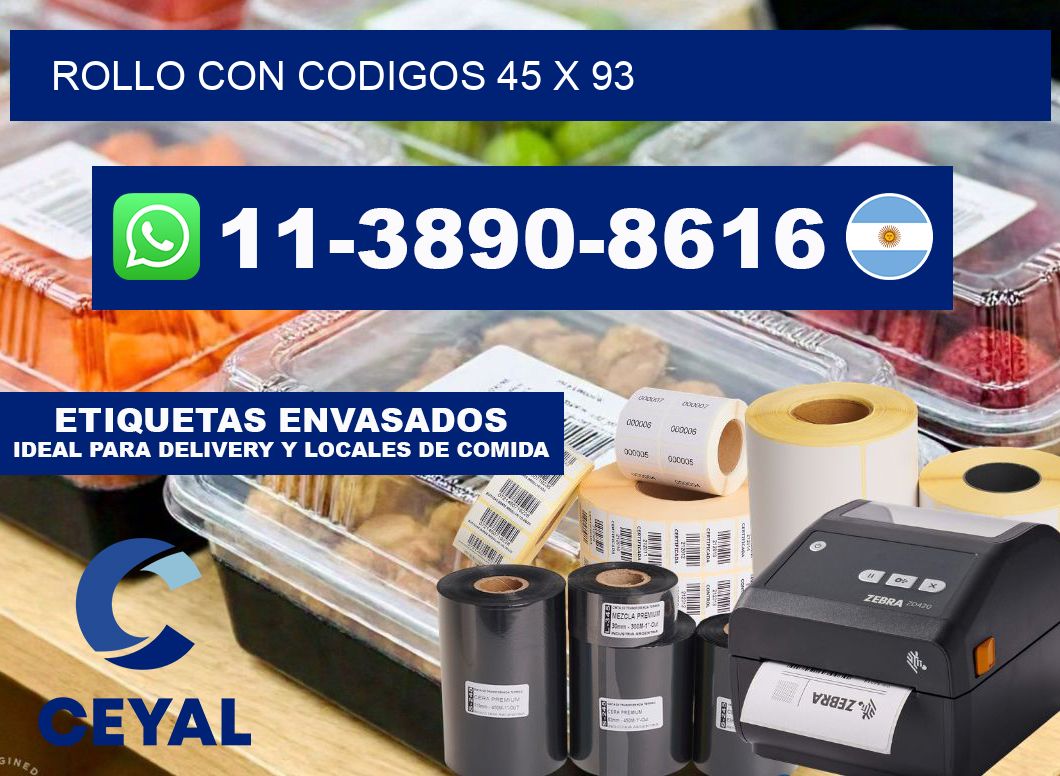 rollo con codigos 45 x 93