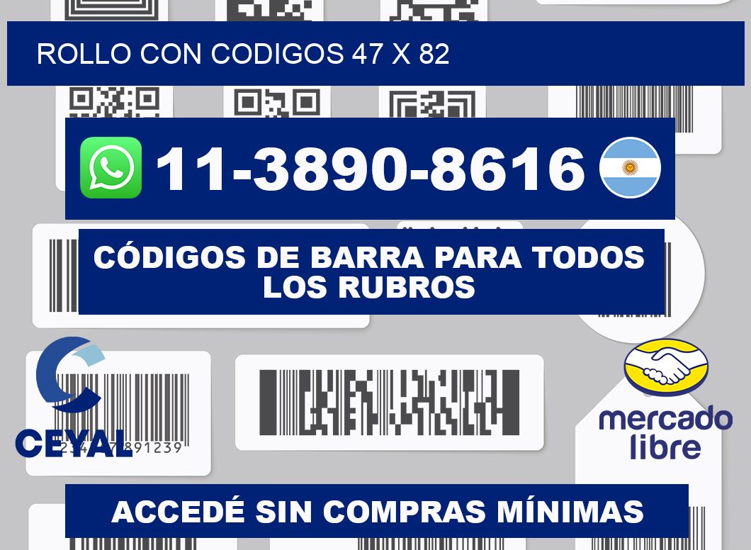 rollo con codigos 47 x 82