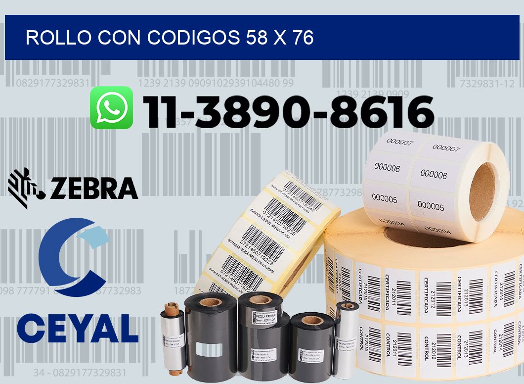 rollo con codigos 58 x 76