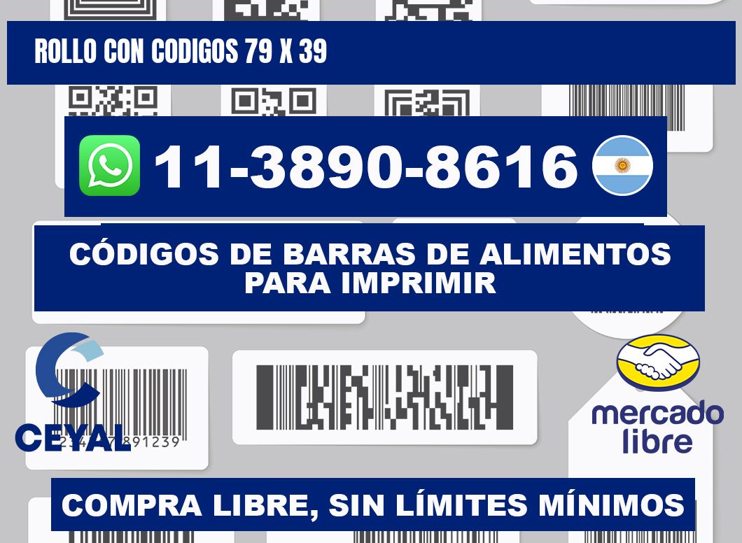 rollo con codigos 79 x 39