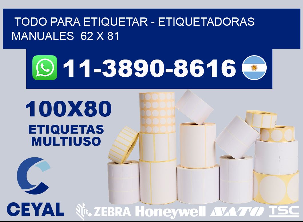 todo para etiquetar - Etiquetadoras Manuales  62 x 81