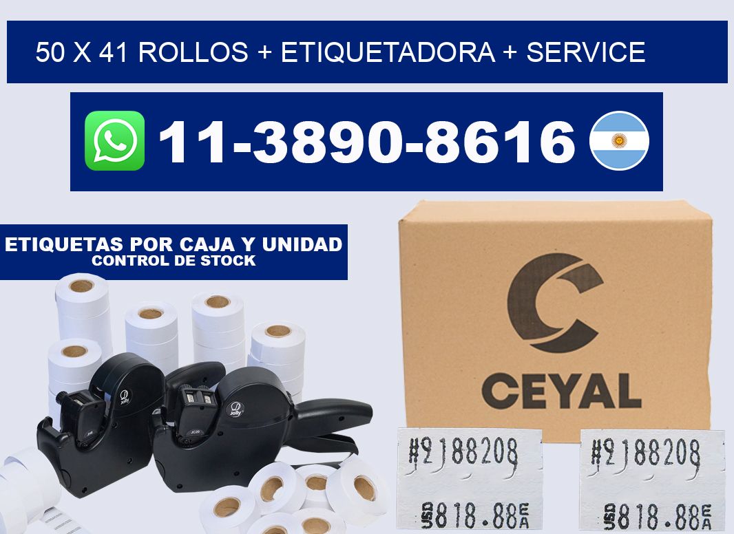 50 x 41 rollos + etiquetadora + service