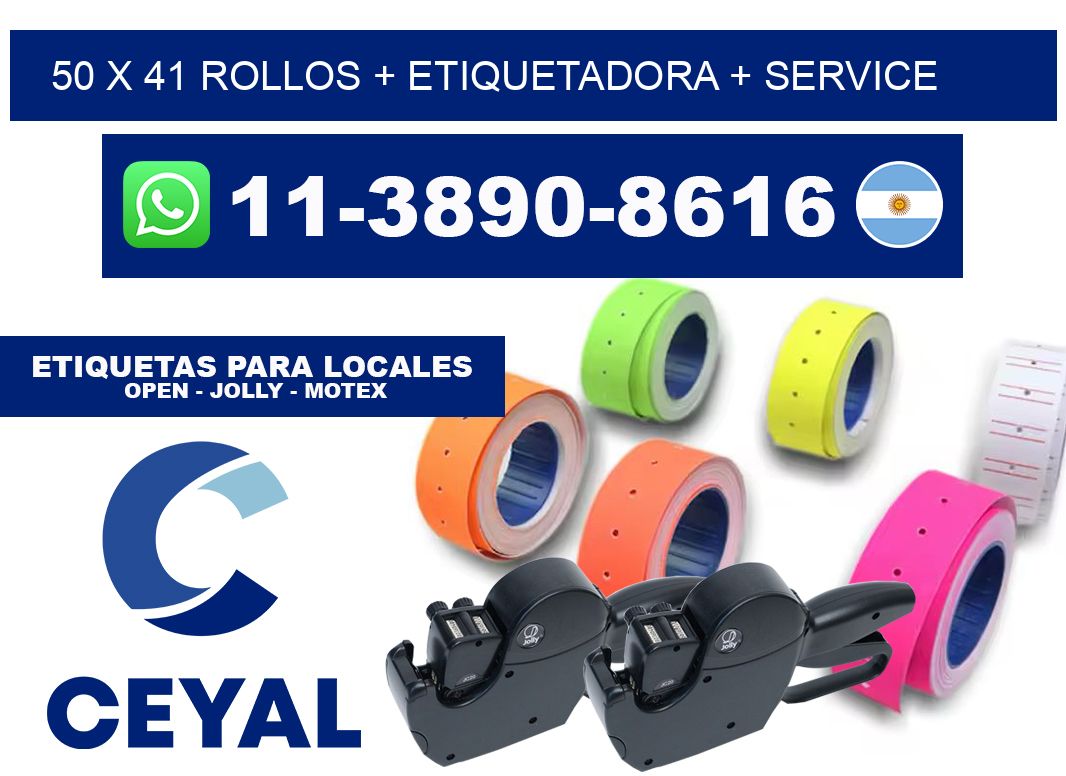 50 x 41 rollos + etiquetadora + service