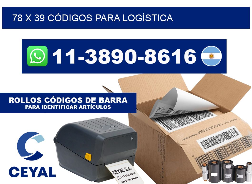 78 x 39 CÓDIGOS PARA LOGÍSTICA