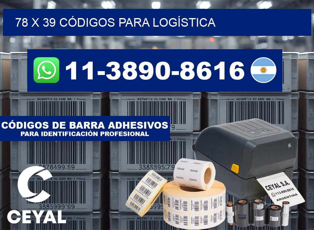 78 x 39 CÓDIGOS PARA LOGÍSTICA