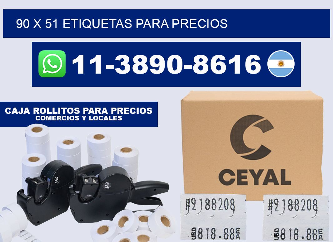 90 x 51 etiquetas para precios