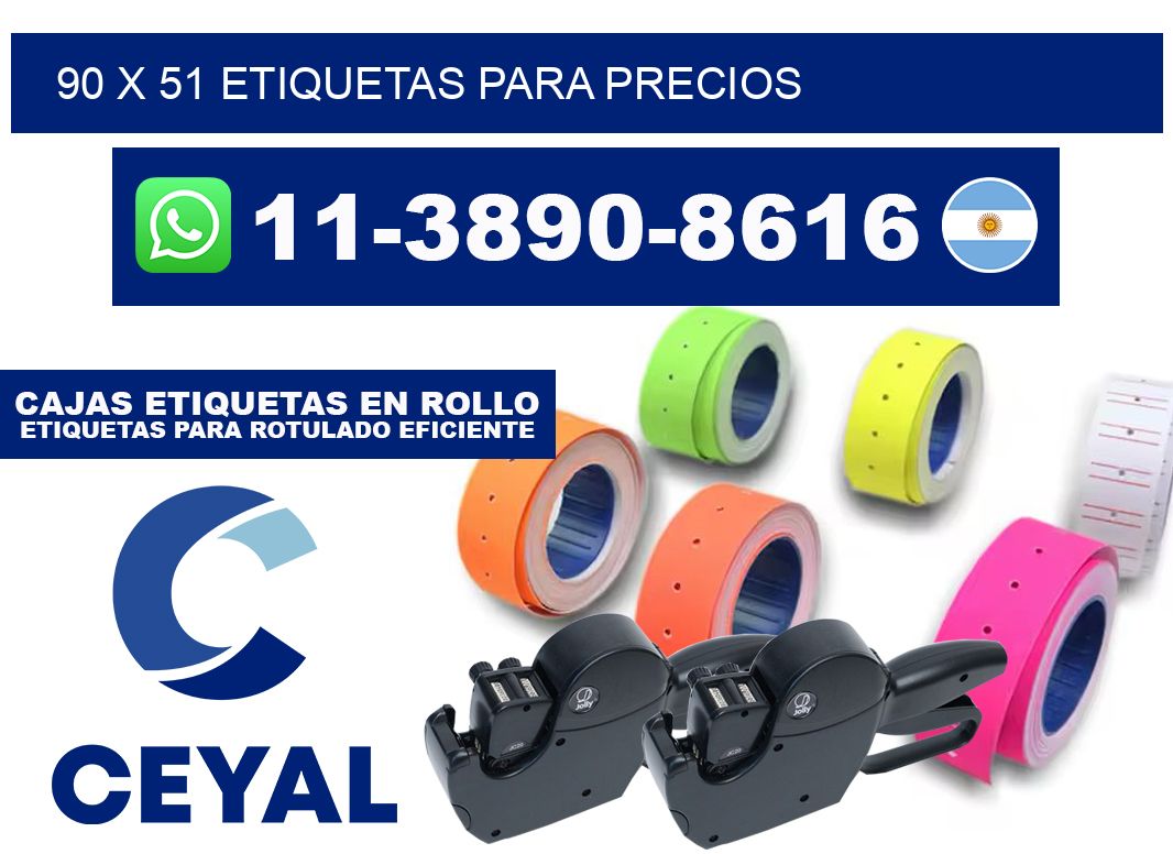 90 x 51 etiquetas para precios