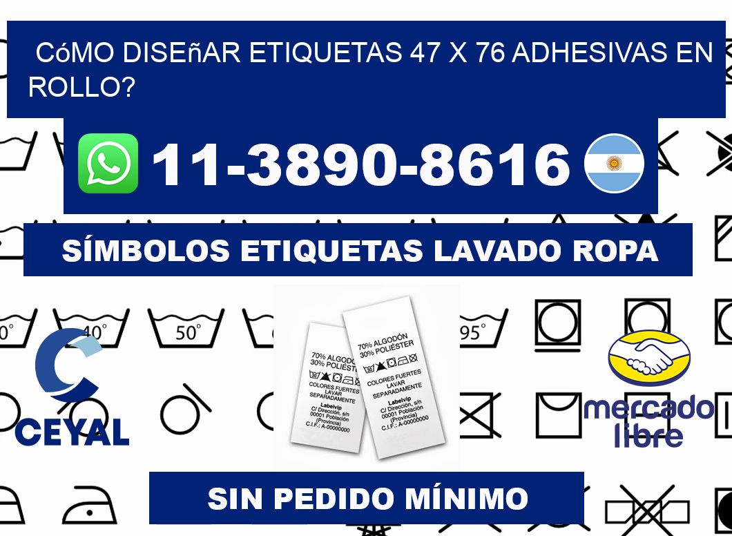 Cómo diseñar etiquetas 47 x 76 adhesivas en rollo?