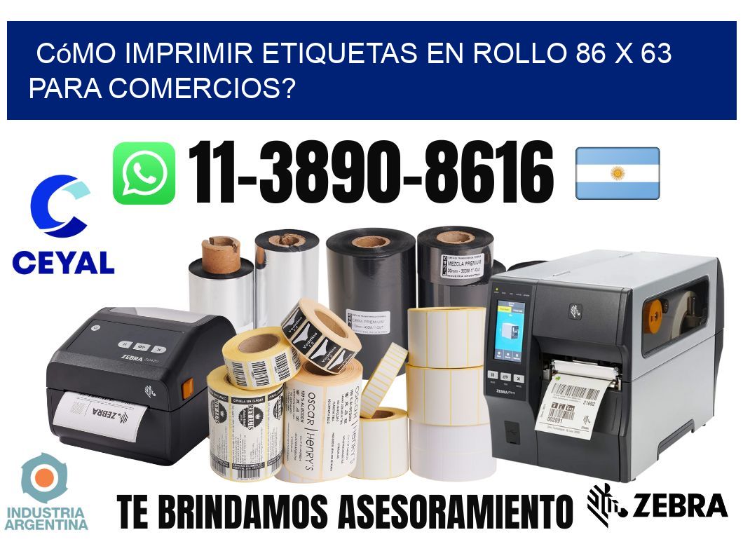 Cómo imprimir etiquetas en rollo 86 x 63 para comercios?