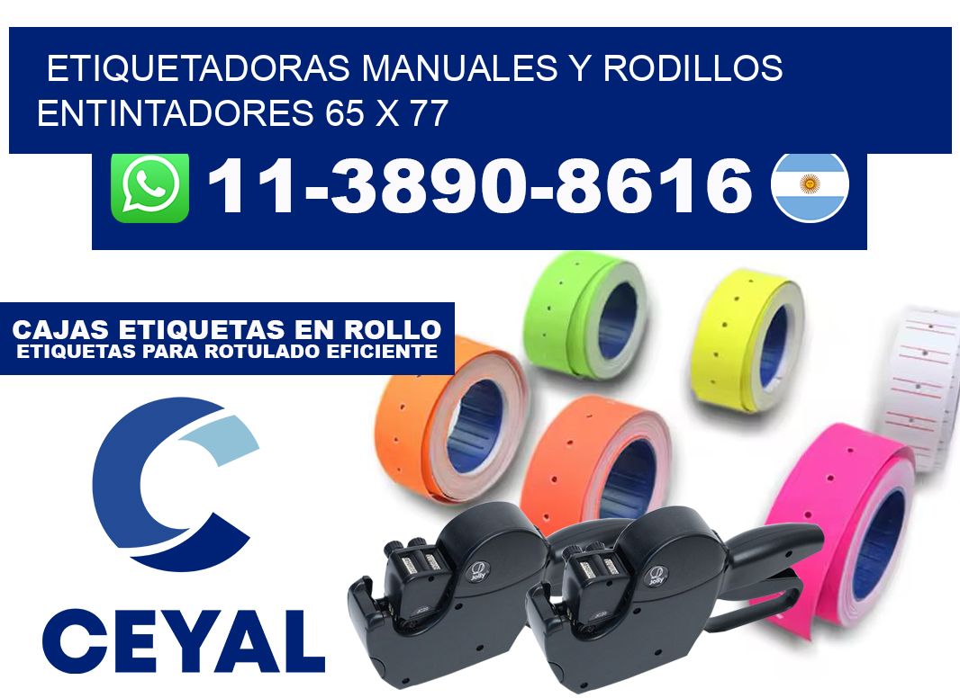 Etiquetadoras manuales y rodillos entintadores 65 x 77