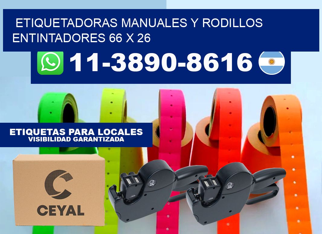 Etiquetadoras manuales y rodillos entintadores 66 x 26