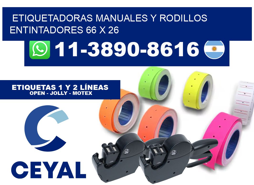 Etiquetadoras manuales y rodillos entintadores 66 x 26
