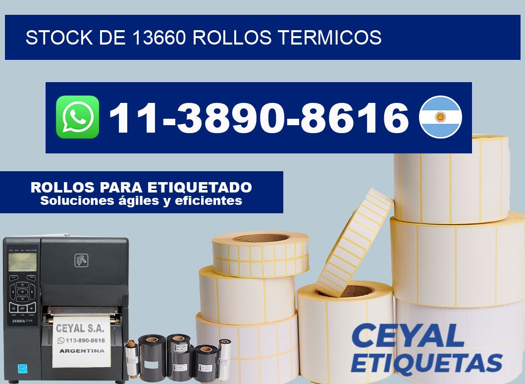STOCK DE 13660 ROLLOS TERMICOS