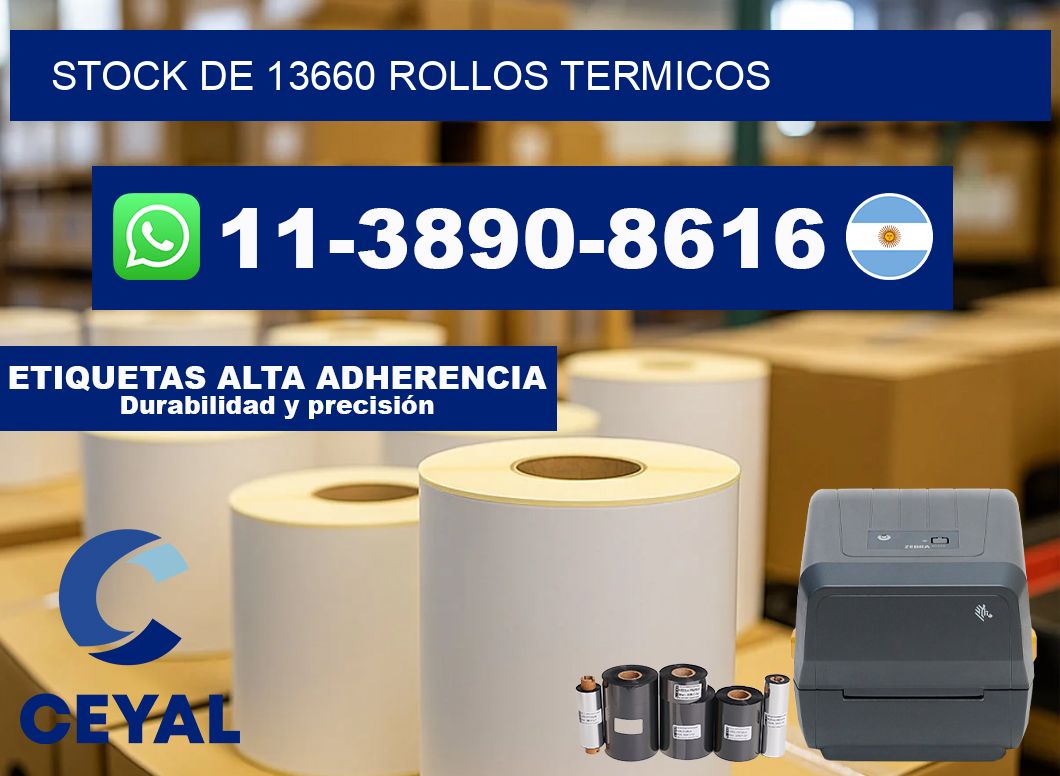 STOCK DE 13660 ROLLOS TERMICOS