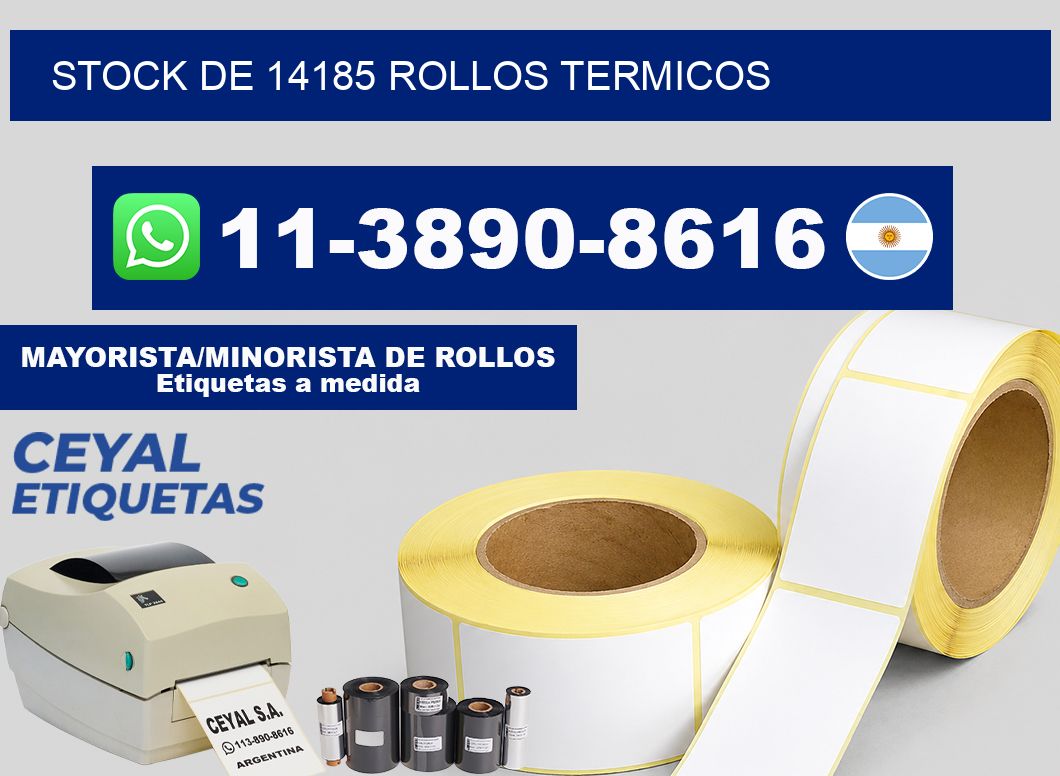 STOCK DE 14185 ROLLOS TERMICOS