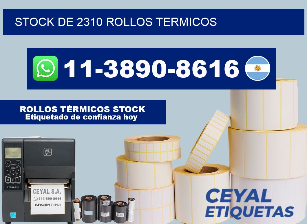 STOCK DE 2310 ROLLOS TERMICOS