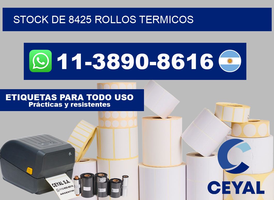 STOCK DE 8425 ROLLOS TERMICOS