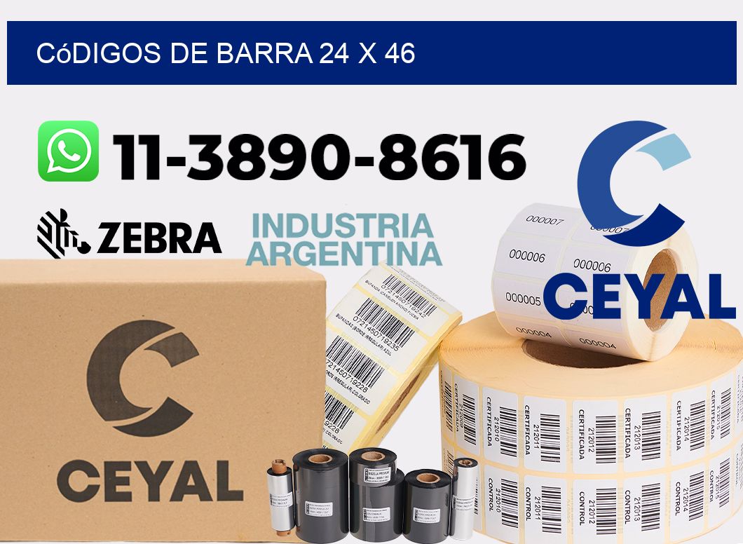 códigos de barra 24 x 46
