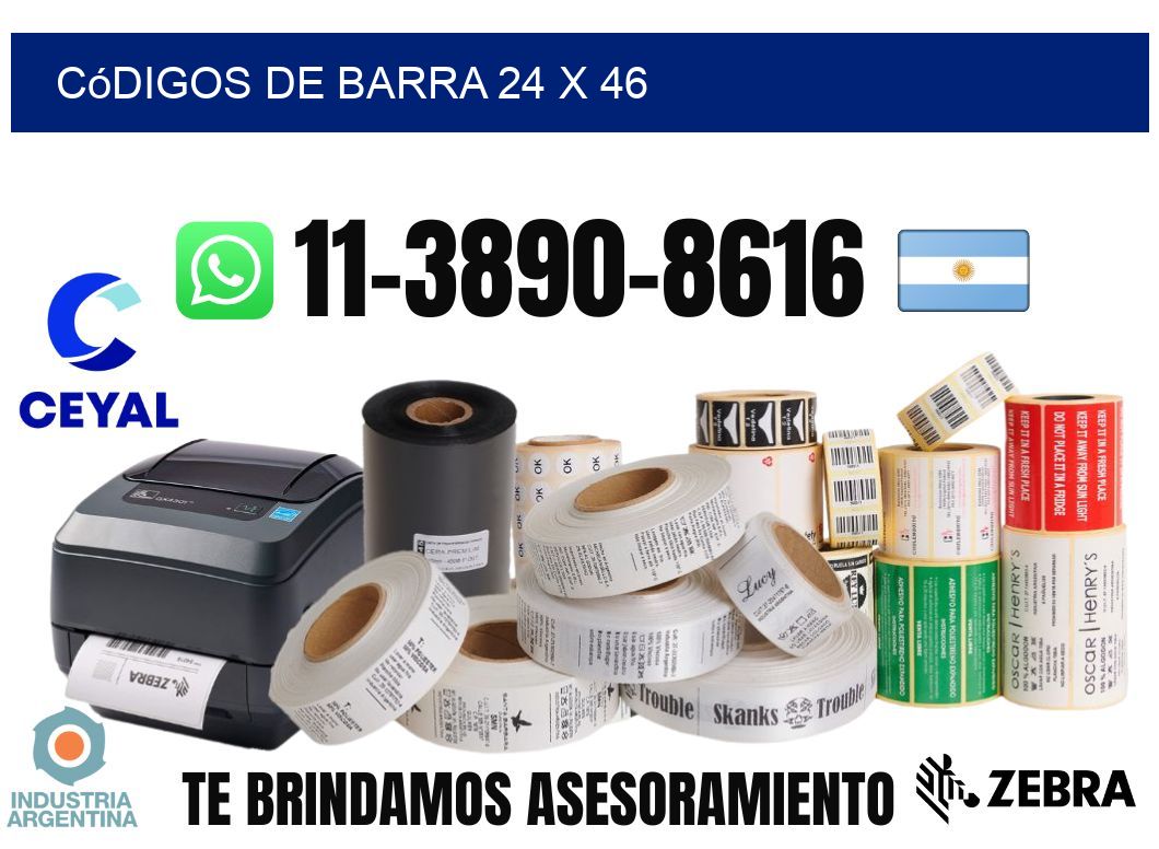 códigos de barra 24 x 46
