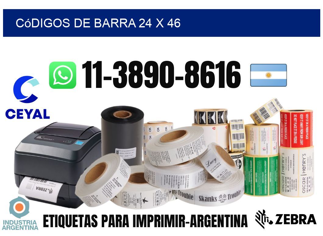 códigos de barra 24 x 46