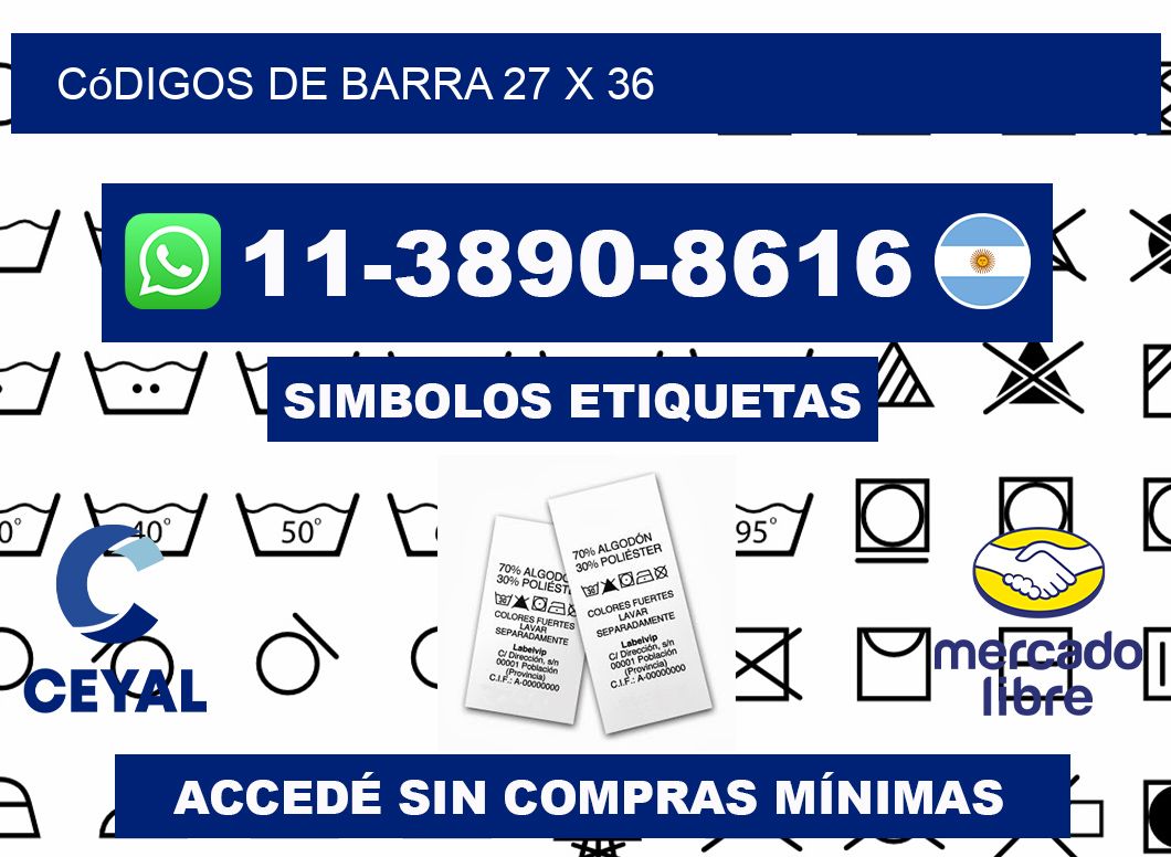 códigos de barra 27 x 36