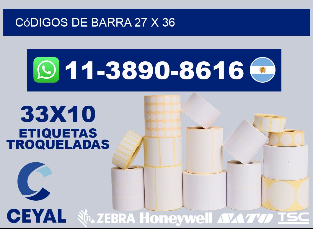 códigos de barra 27 x 36