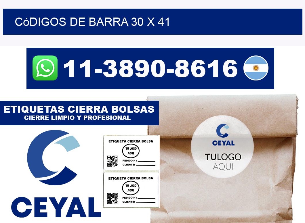 códigos de barra 30 x 41
