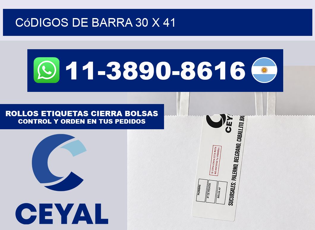 códigos de barra 30 x 41