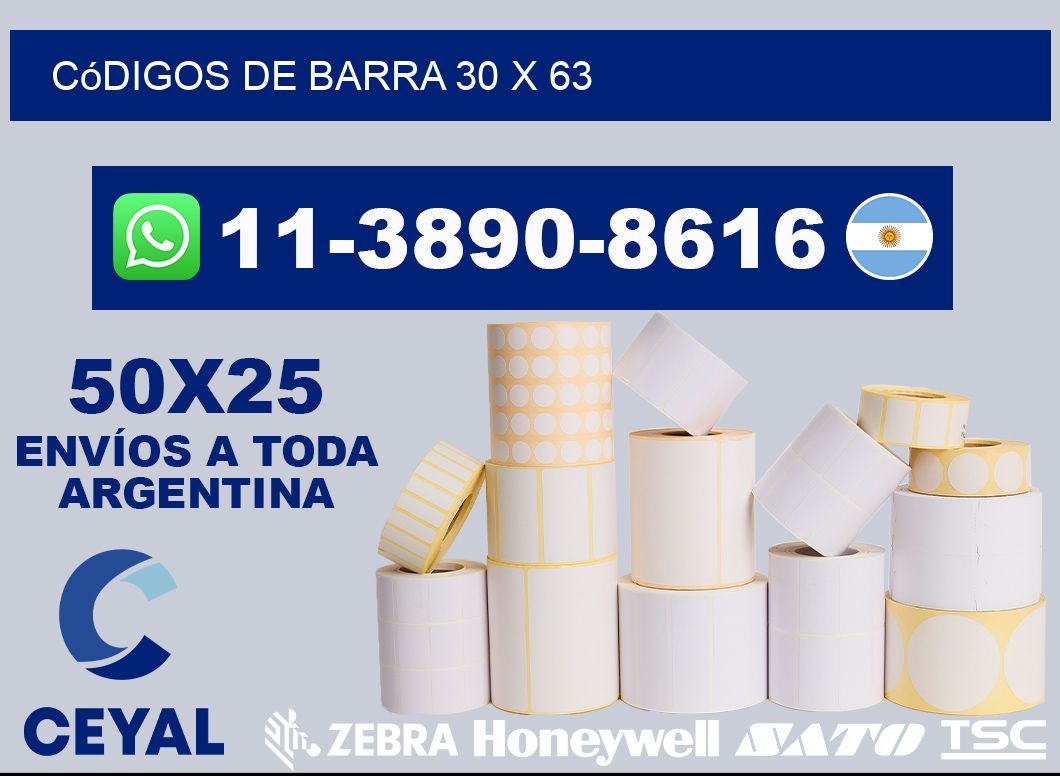 códigos de barra 30 x 63