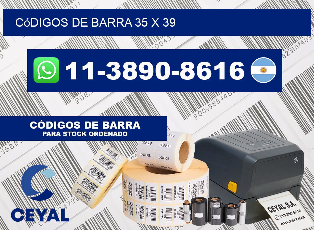 códigos de barra 35 x 39