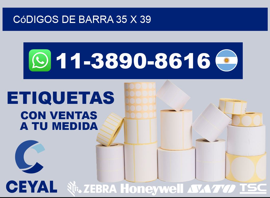 códigos de barra 35 x 39