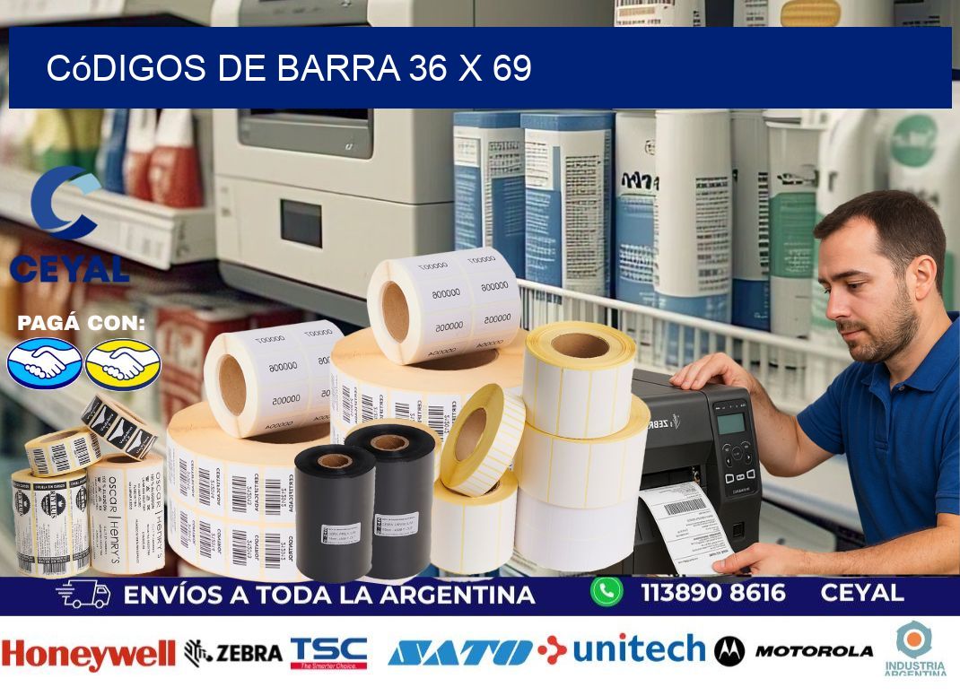 códigos de barra 36 x 69
