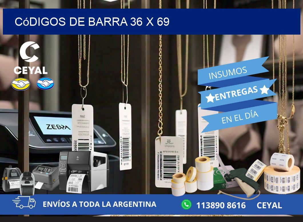 códigos de barra 36 x 69