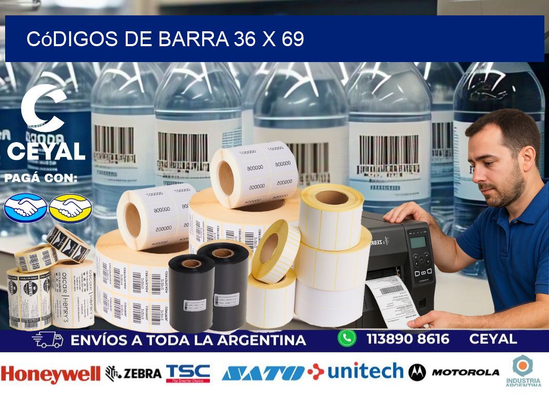 códigos de barra 36 x 69