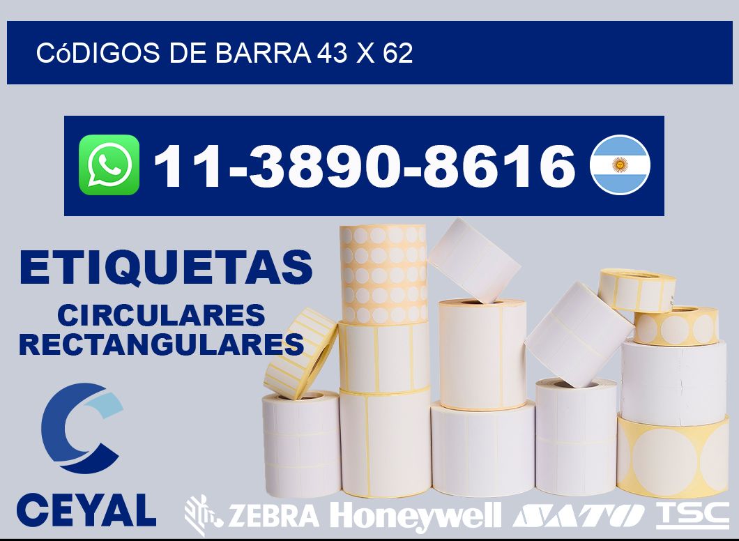códigos de barra 43 x 62