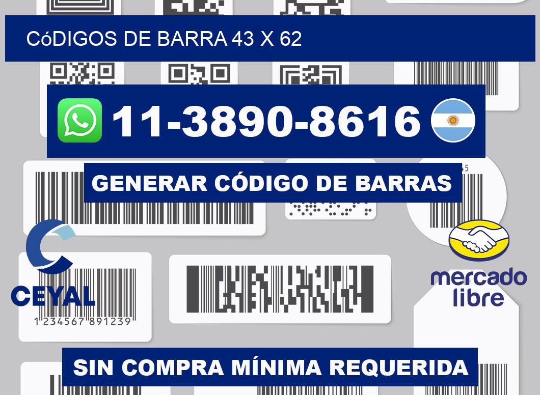 códigos de barra 43 x 62