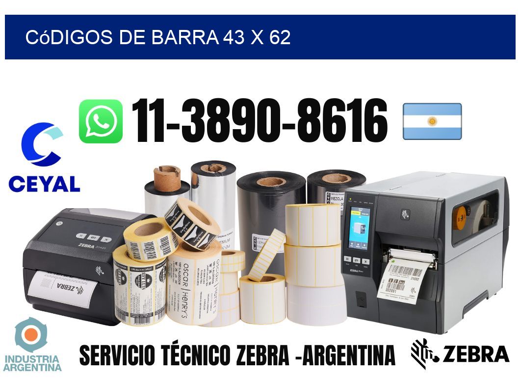 códigos de barra 43 x 62