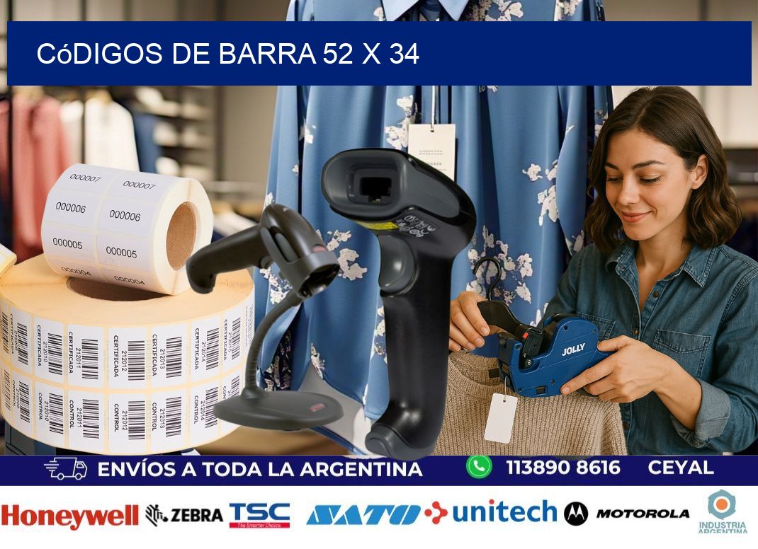 códigos de barra 52 x 34