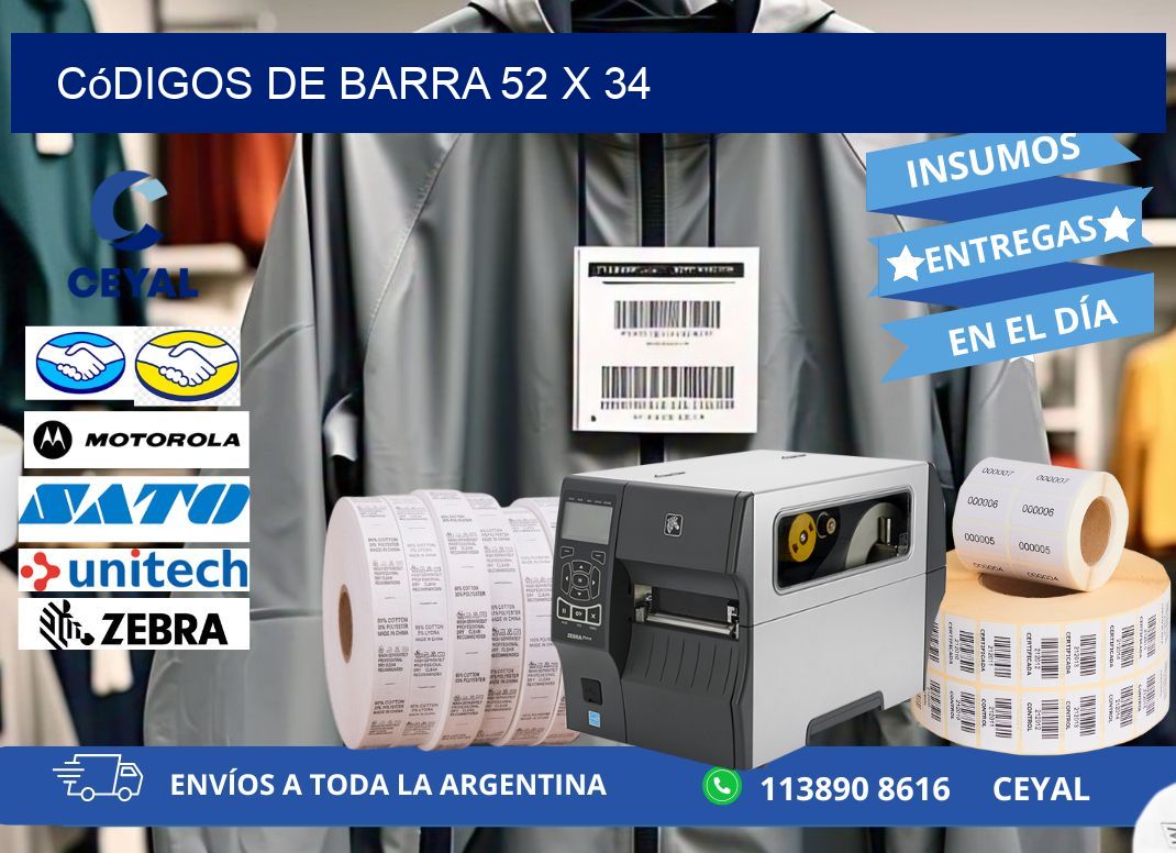 códigos de barra 52 x 34