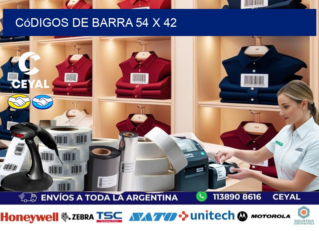 códigos de barra 54 x 42