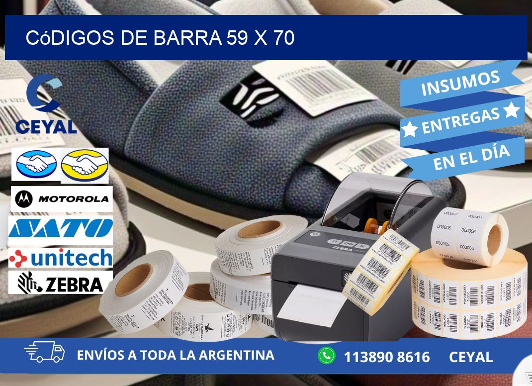 códigos de barra 59 x 70