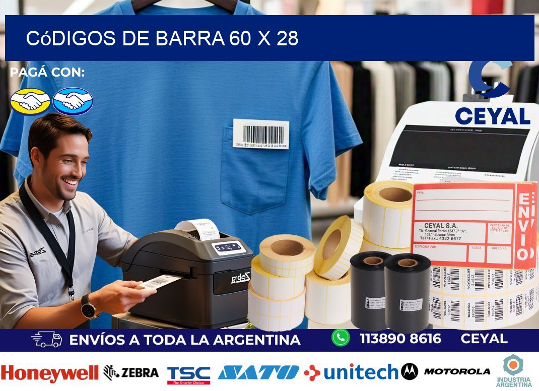 códigos de barra 60 x 28