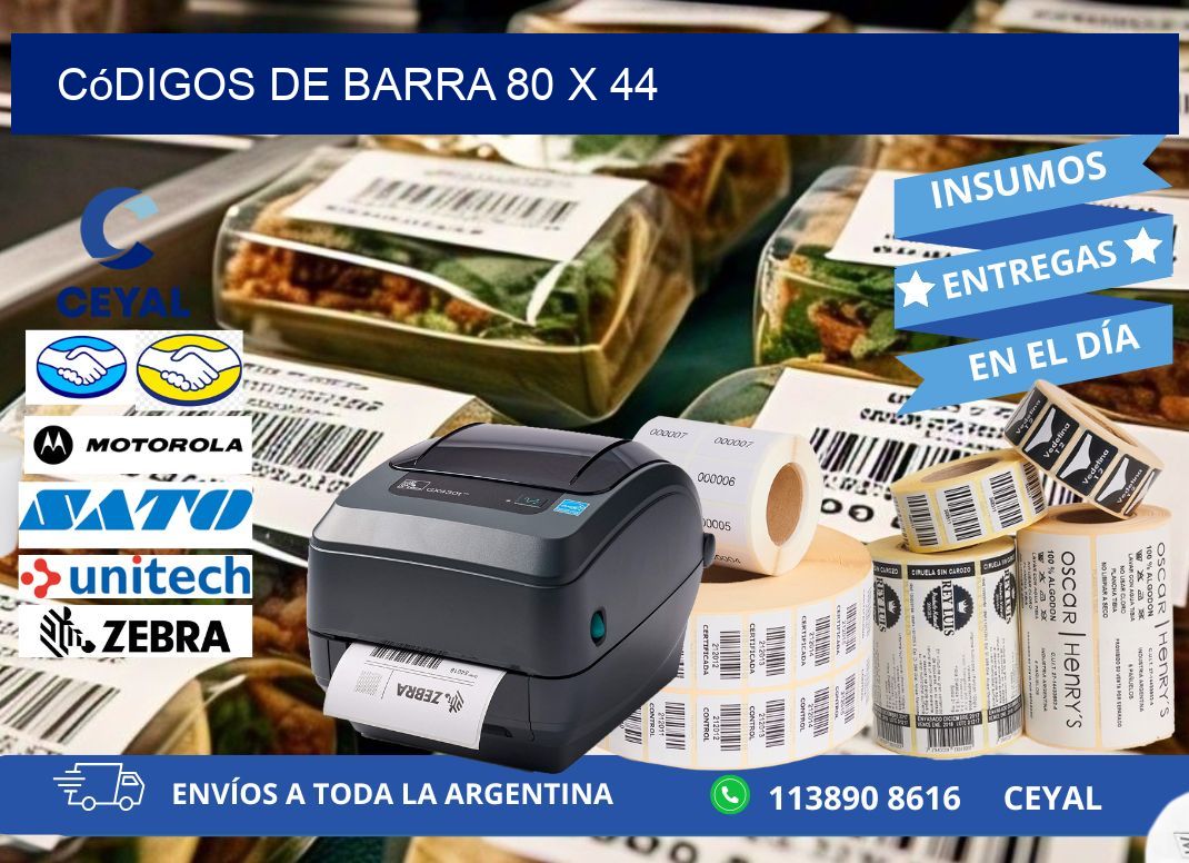 códigos de barra 80 x 44
