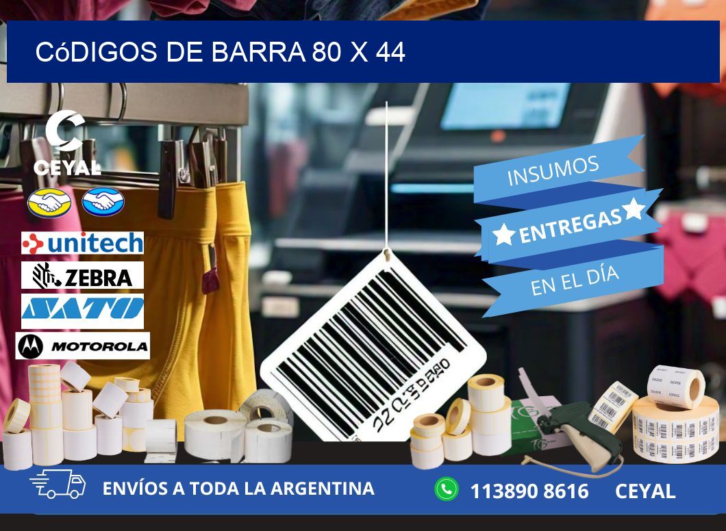 códigos de barra 80 x 44