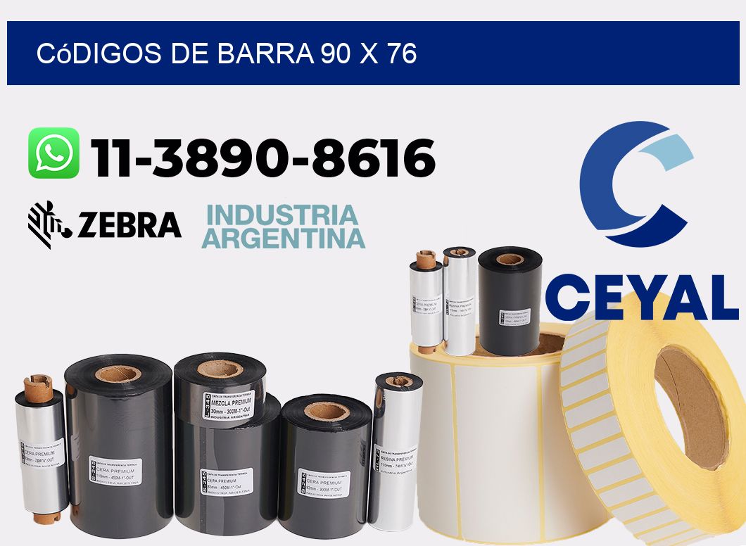 códigos de barra 90 x 76