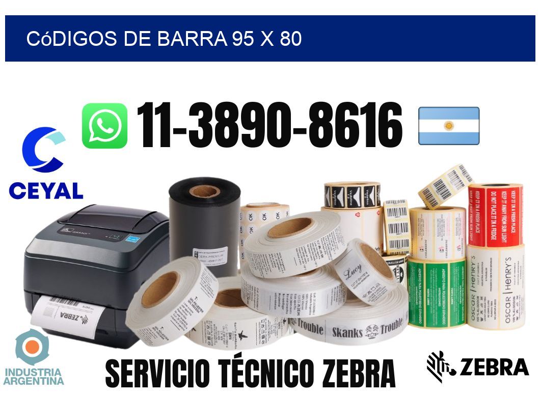 códigos de barra 95 x 80