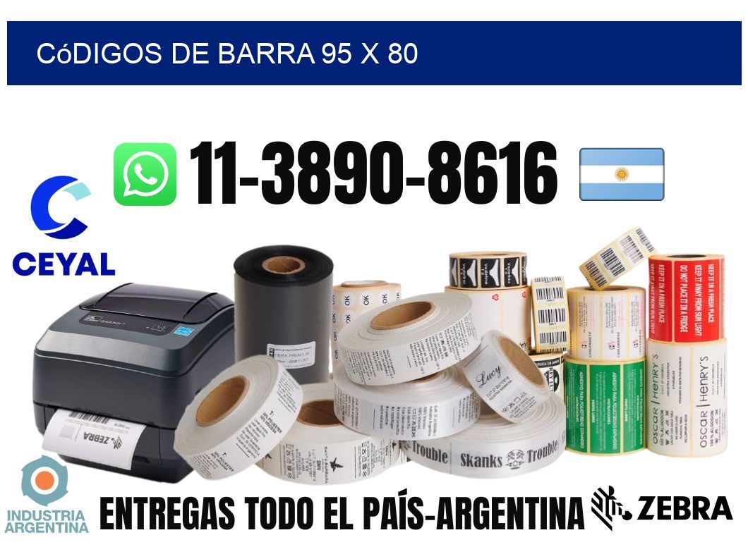 códigos de barra 95 x 80