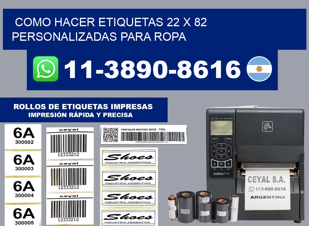 como hacer etiquetas 22 x 82 personalizadas para ropa