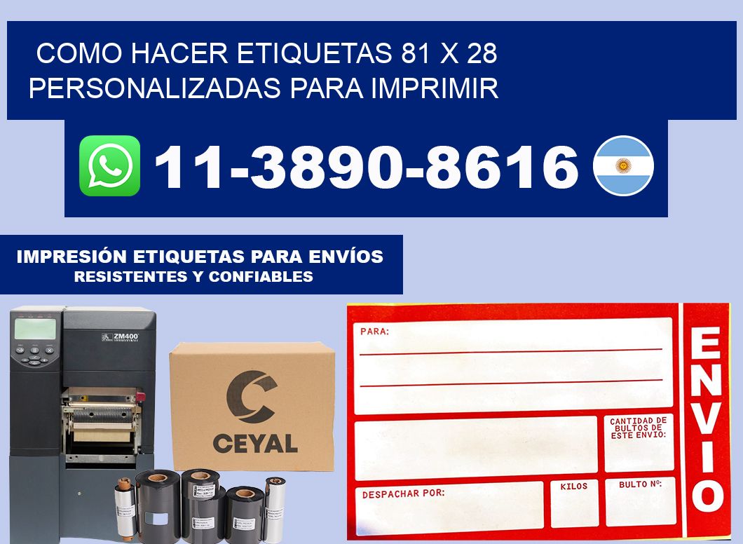 como hacer etiquetas 81 x 28 personalizadas para imprimir